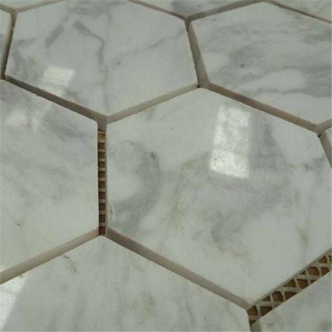 Polished Hexagon  marble mosaic wall tile